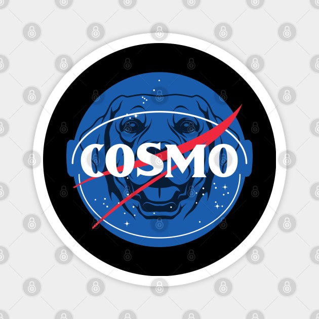 Cute Cosmo Astronaut Cosmonaut Space Dog Superhero Magnet by BoggsNicolas